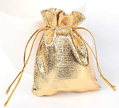 9x7cm Gold Rectangle Organza Bags