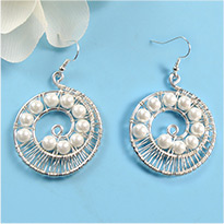 2014 Spiral Earrings With Pearls