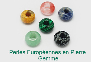 Perles Européennes en Pierre Gemme